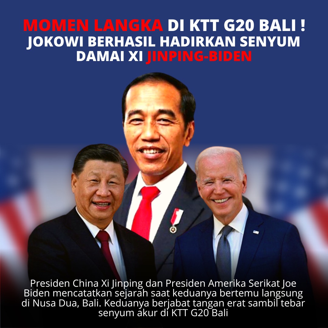 Sejarah baru ! Hanya Jokowi yang bisa buat Jinping dan Biden bersalaman erat dan beri senyum damai yang hiasi Bali di KTT G20.

#Bali | #UsutSkandalBukuMerah | NATO | LO G20 | Polish | Russia | WWIII | Bandung | ODD WENDY RECIPE | HAPPY BIRTHDAY GARAM | 🇵🇱 | Cat 1