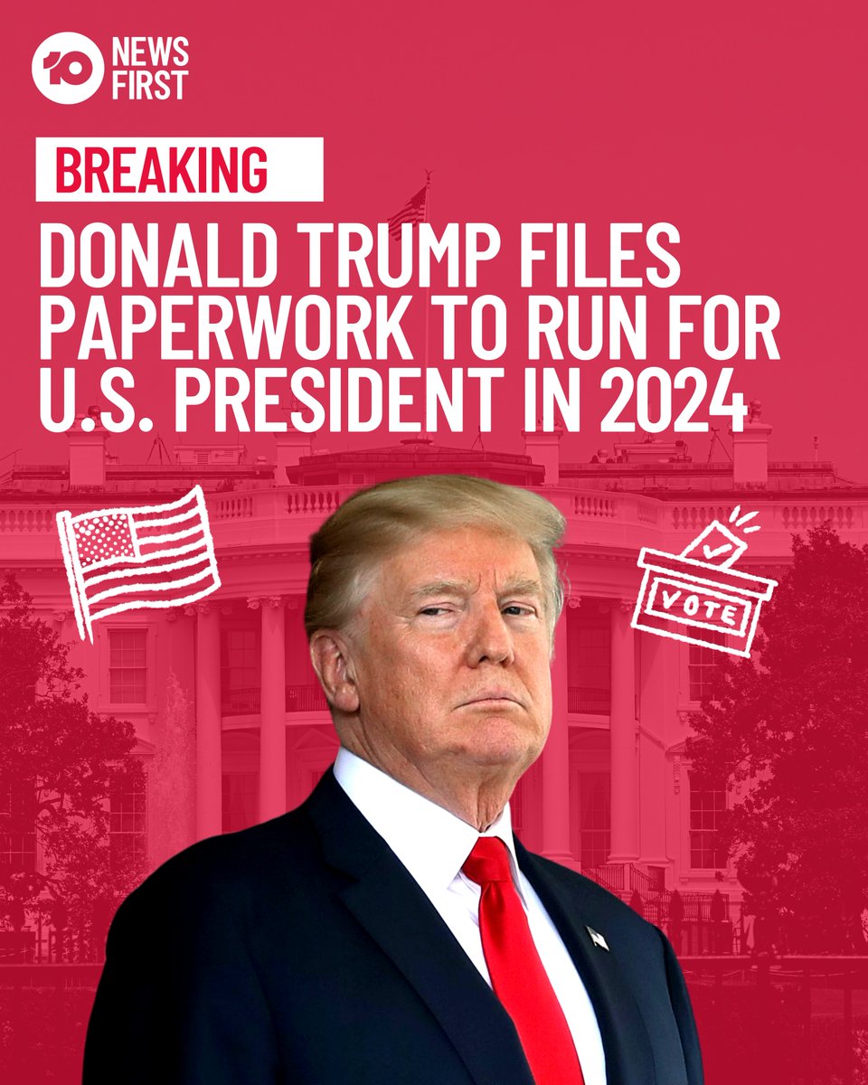 10 News First on Twitter "Breaking Former U.S. president Donald