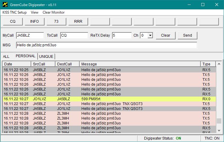 GREENCUBE  0019UTC pass
Hrd
BG5UZW JA7KPI JK1AFI JA3IKC ZL3TCM JH8FIH JO1LVZ ZL3MH