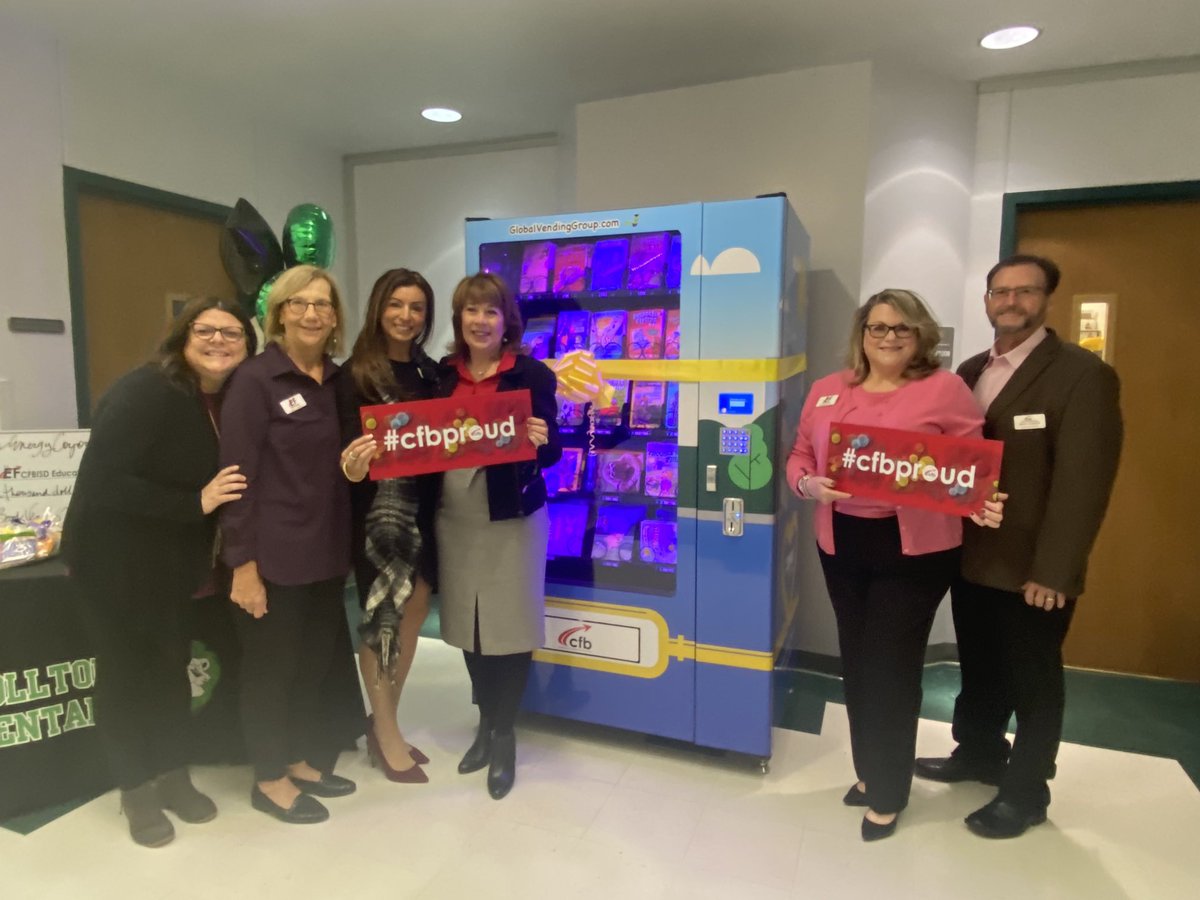 Dawn Parnell (@parnell_dawn) on Twitter photo 👏📚Today was the ribbon cutting for the <a href="/CarrolltonElem/">Carrollton Elementary</a> book vending machine! Thnx @EdFoundationCFB & Atmos Energy for making this awesome idea a reality! #cfbproud #cfbpartnerships 👏📚Today was the ribbon cutting for the <a href="/CarrolltonElem/">Carrollton Elementary</a> book vending machine! Thnx @EdFoundationCFB & Atmos Energy for making this awesome idea a reality! #cfbproud #cfbpartnerships