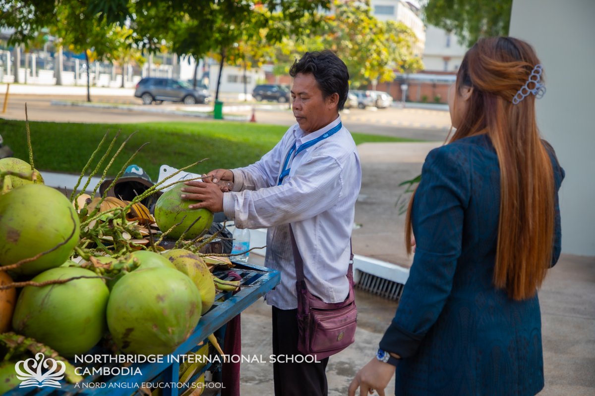 northbridgecam's tweet image. On Monday morning before school started, our staff were treated to a fresh coconut - the perfect way to start off a new week! 🥥😋