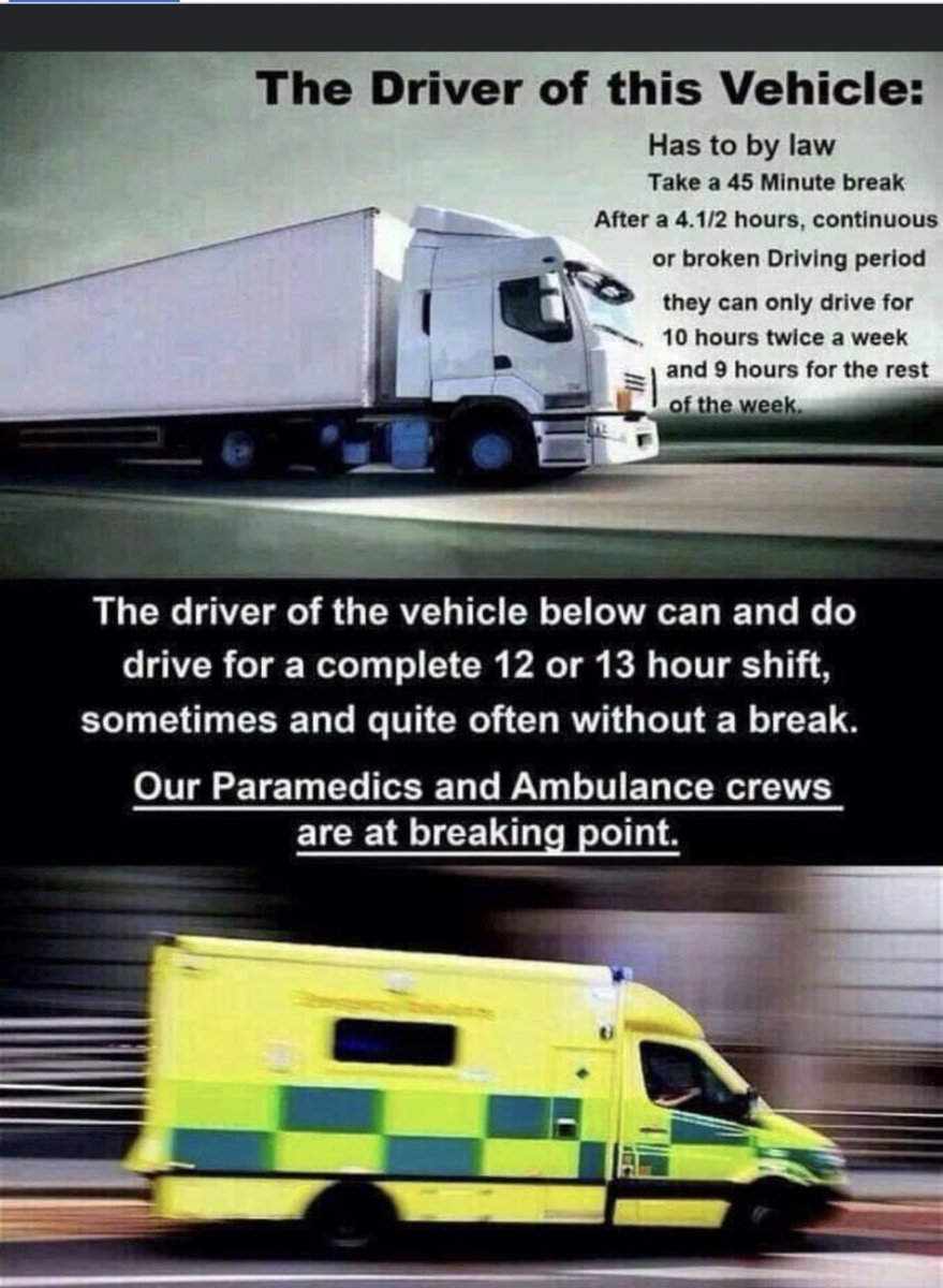 #Ambulance Sector staff are at breaking point with morale at its lowest it’s ever been, and this is just ONE of the reasons!!
#VoteYesfortheNHS 
#Paramedic 
#DemandFairPay 
@LASUNISON 
@unisontheunion 
@unisonglr 
@UNISONAmbulance 
@UNISONOurNHS