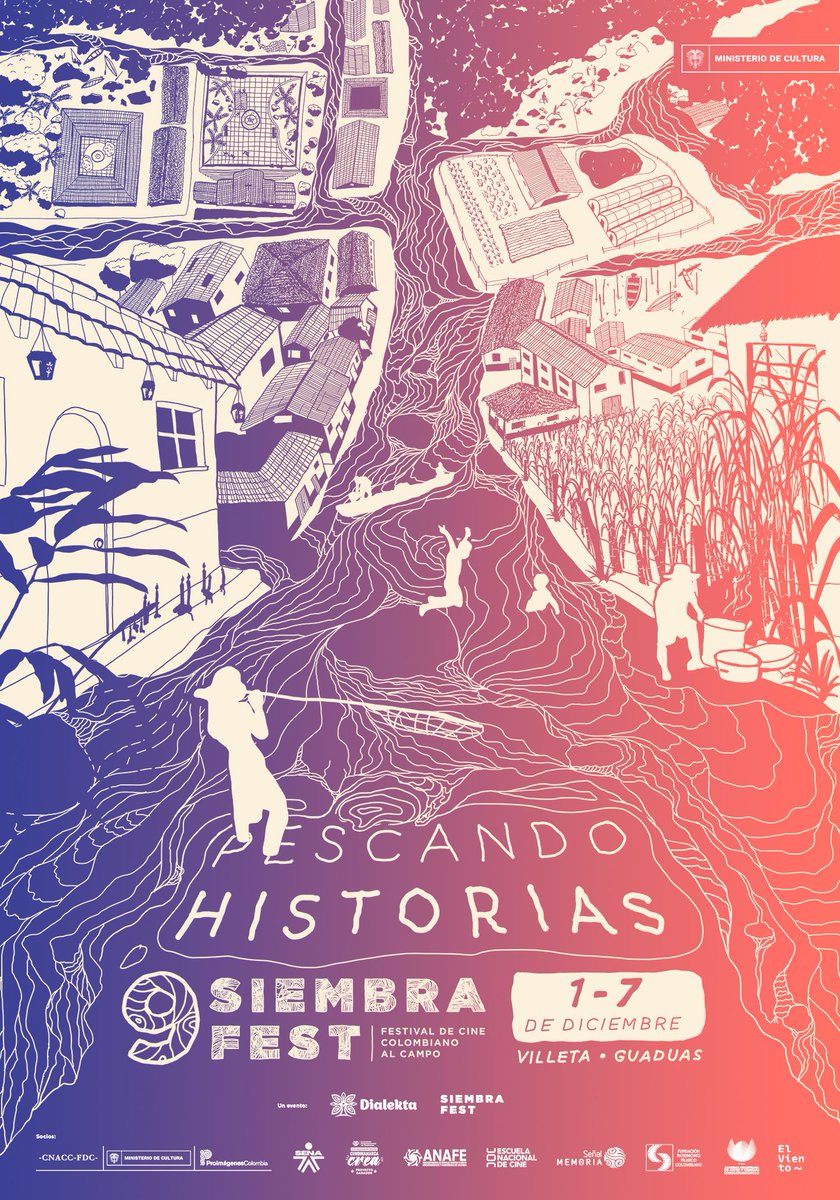 SiembraFest's tweet photo. ¡Afiche oficial de la 9° versión del SiembraFest!
Agéndate para presenciar el encuentro entre la tierra y el agua; entre el campo y el cine. 

Nos vemos en Villeta y Guaduas, del 1 al 7 de diciembre.

#PescandoHistorias #CineAlCampo 

Conoce más en: https://t.co/Sa6jCQs94M https://t.co/9vVVK43XI1