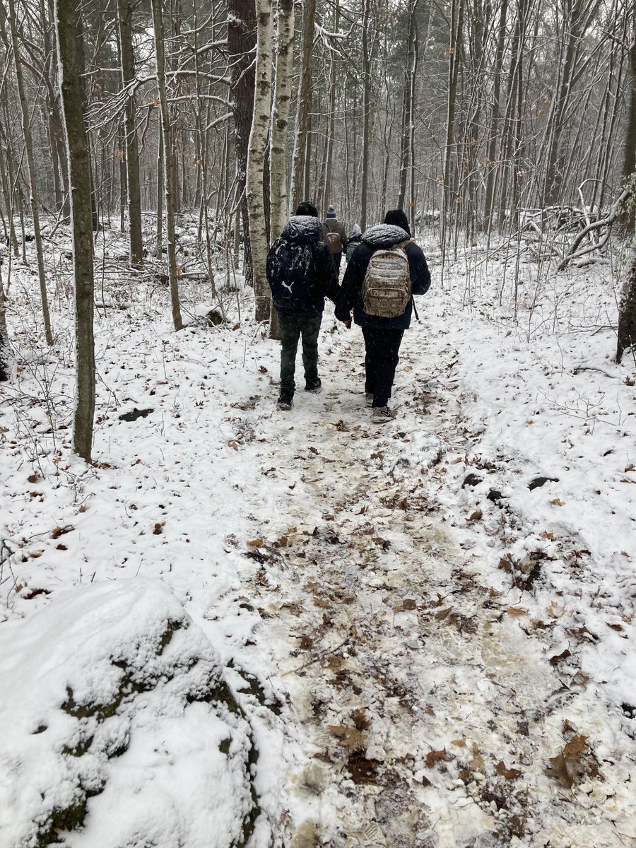 A picture that fills your heart! One student helping another student experiencing difficulty traversing some of the rough terrain encountered on our hike. ⁦<a href="/HolyRosaryM/">Holy Rosary, Milton</a>⁩