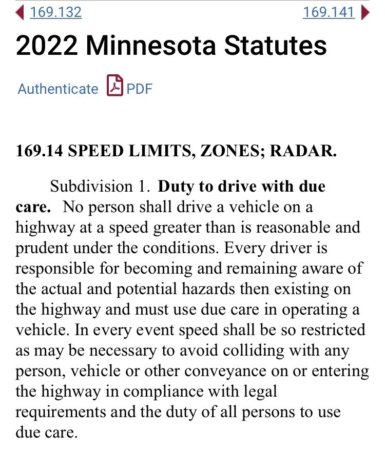 ChaskaPD's tweet photo. Let’s talk about Minnesota’s “due care” law. 

Learn it. Follow it. You could be cited for failing to do so, especially if you cause a crash in poor weather conditions. #CPDLive https://t.co/AAfWhiwHVU
