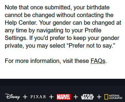 ByJamieAgee's tweet photo. Hey @DisneyPlus if I can change my gender at any time, why can't I change my birthdate?  I want to identify as a 19-year-old.
#DisneyPlus #WokeAF #genderidentity #ageism https://t.co/xGPVtKUlCr