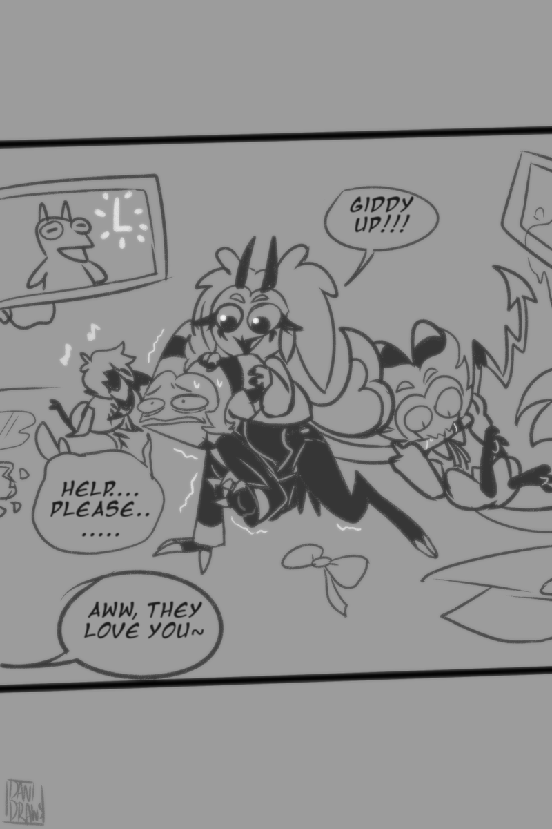 Parenting life ain't easy...😔🐤🐤🐤 #HelluvaBoss #Stolitz #HellvaBossOC