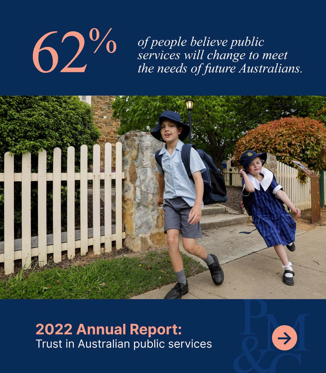 pmc_gov_au's tweet photo. The 2021-22 Survey of Trust in Australian public services is now available in a new annual report. 

The results and report are shared with Australians to increase trust and transparency in the Australian Public Service.

[1/2] https://t.co/vOu03NnSHx