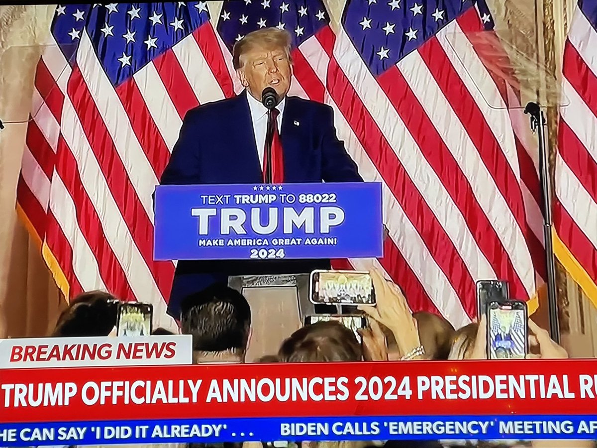 President Trump announces his ‘24 Presidential run. He has my complete and total endorsement!