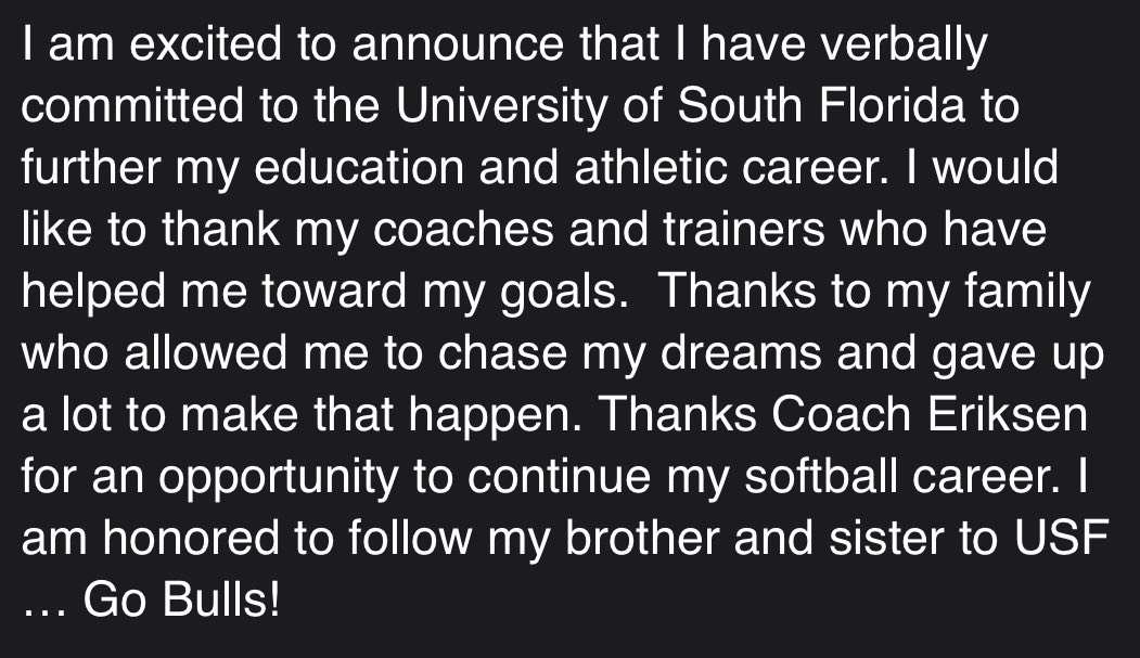 KarhysP's tweet photo. @USFSoftball @USG727 @SBCoachNavi @CoachKarlaUSF @AshleyStag @Dr_Rugby13 @PHUSoftball @Bombers_Lewis @martin_lincoln @kwpierce @jskpierce @KohlPierce @kahnerpierce @pypervaughnnn @ExtraInningSB @Los_Stuff 🤘🤘 https://t.co/hVVQeB1Gso