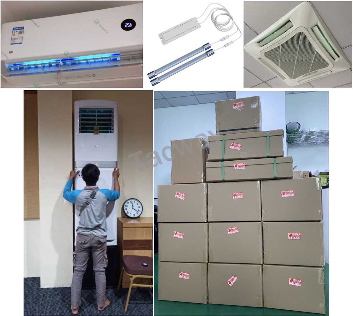 30W uvc lamp high Power designed for household use,one unit per room can prevent you from COVID-19 and flu;
Compact Design,small enough to fit in tight in ductless Mini-split applications.
 High Efficiency,30W, 253.7nm wavelength UVC lamp;
Wind detect sensor