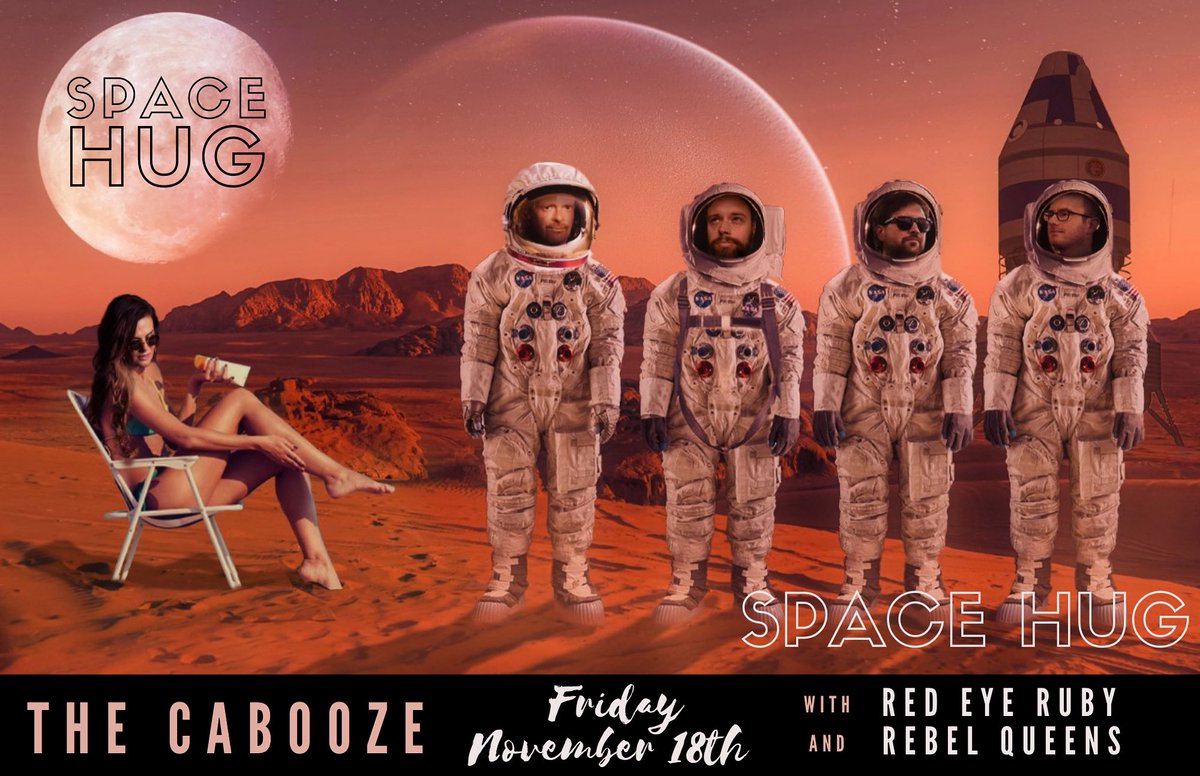 How amped are we for this Friday night?!? 💯 

@spacehugmusic is joined by <a href="/redeyerubymusic/">red.eye.ruby.music</a> and @rebelqueensband at the one-and-only @thecabooze . 🎸 

SCHEDULE
Red Eye Ruby 8-9
Space Hug 9:30-10:30
Rebel Queens 11-midnight 

#livemusic #spacehug #cabooze #mnmusicscene