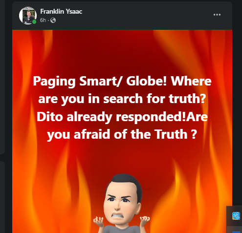 IT_IS_ME3656's tweet photo. Paging Smart/ Globe! Where are you in search of truth? Dito already responded! Are you afraid of the Truth? https://t.co/PJjJnYSl7n