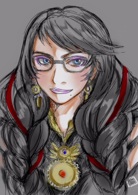ベヨネッタ姐さんを描いてみたかっただけのラクガキ(服がわからない)#ベヨネッタ3   #Bayonetta3 #レトロコンシューマー愛好会イラスト部レトロじゃない... 