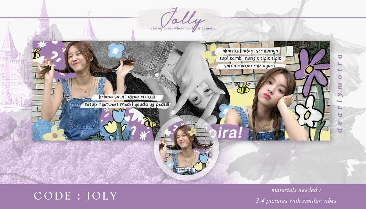 elemoureen's tweet photo. Retweet tweet ini kalau kalian mau layout JOLY dari kak moira!

@dearlymoira https://t.co/Pm7vJTHFbh