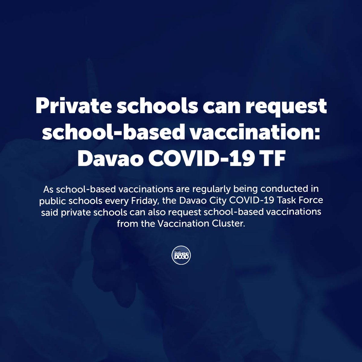 City Government of Davao on Twitter "As schoolbased vaccinations are