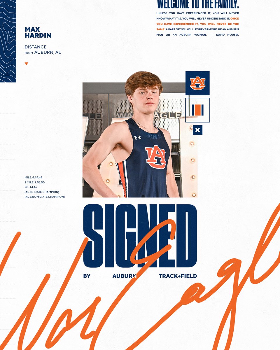 AuburnTFXC's tweet photo. Auburn born and raised 🦅

Welcome home, Max Hardin!

#WarEagle https://t.co/ydLPIQgrGT