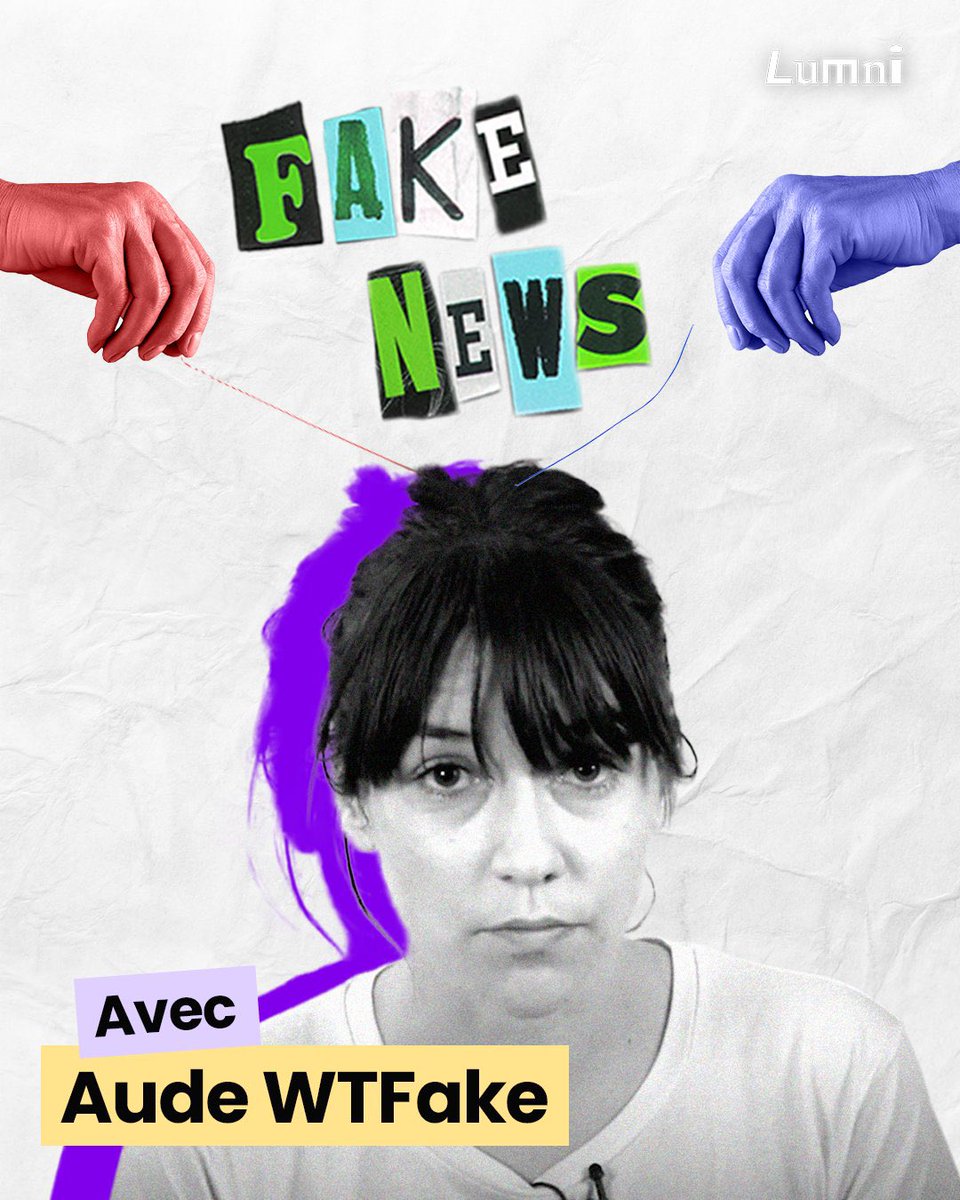 👀 Les fake news, vues par Aude <a href="/WTFake_/">Aude</a> !

A quoi ça sert de diffuser de fausses infos ? Pourquoi on y croit ? Comment les repérer ?

👉 La YouTubeuse nous explique tout sur #Lumni ➡ cutt.ly/QNDiSx5

<a href="/FakeNews/">FakeNews</a> #Emi #EducMediasInfo