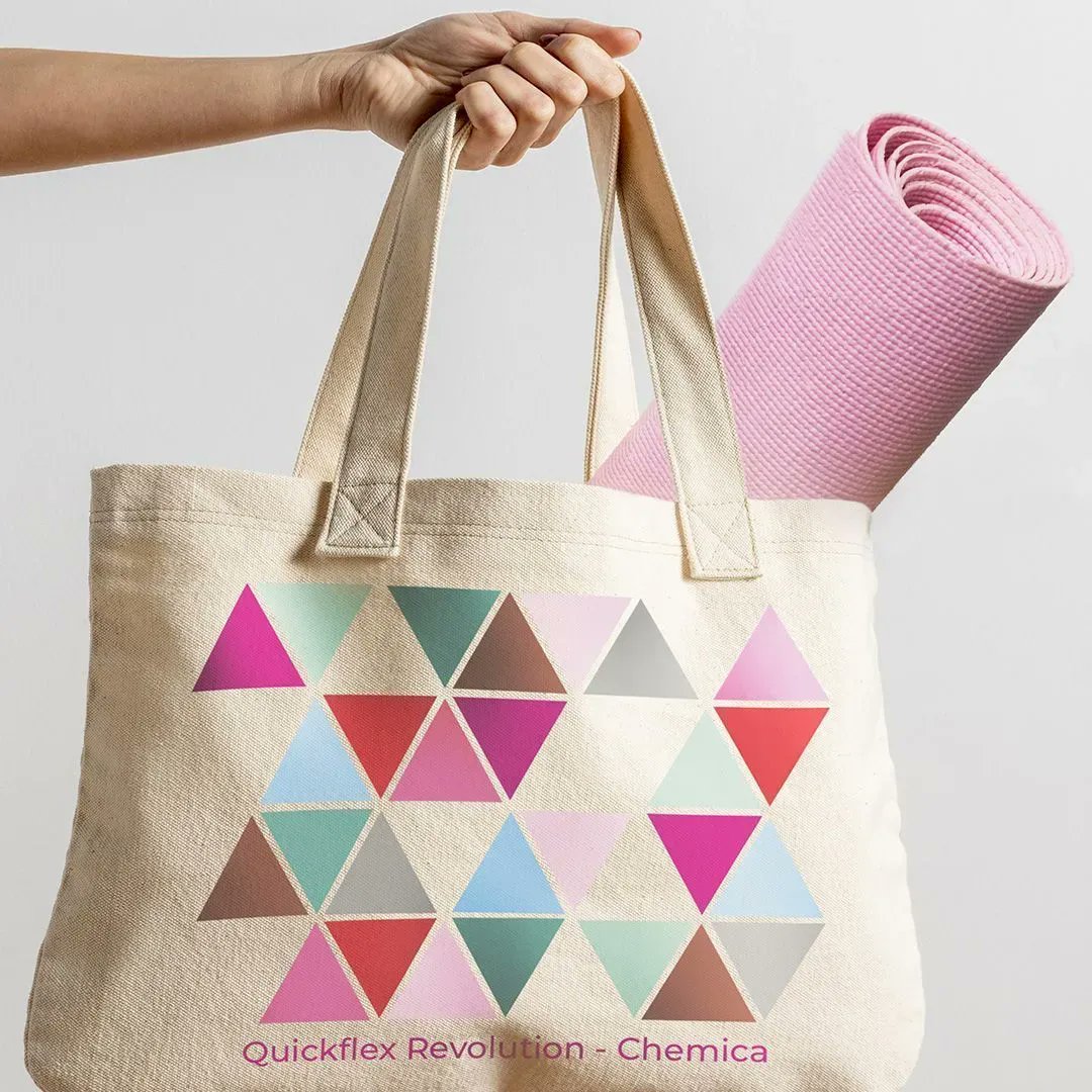 Nye trendy farger i denne moderne serien Quickflex Revolution fra Chemica. #transferpresse #varmepresse #transfertrykk #vinyltrykk #heattransfervinyl #htv #heattransfer #heatpress #printdesign #reklametrykk #logomerking #firmaprofilering #klestrykk #branding