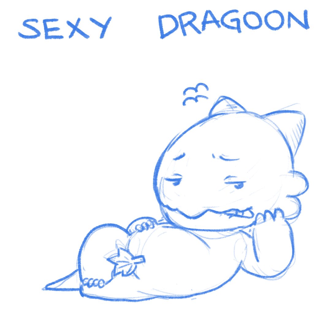 i feel bad for drawing dragoon as shit eating roomba, so i draw another sexy dragoon for positive vibe.
#tatsulaugh