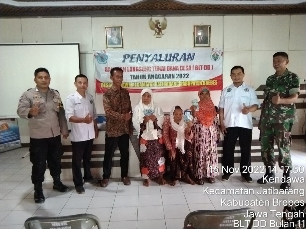 Agus2Prihanto's tweet image. Penyaluran BLT Dana Desa Bulan Ke-11 Tahun 2022 Desa Kendawa sebanyak 110 KPM
Rabu, 16/11/22 

#TPPJatibarangBrebes
#BLTDanaDesa

@halimiskandarnu
@kemendespdtt
@bpsdmkemendesa
@taufikmadjid71
@yusradaridesa
@tppkemendes
@TPPJateng
@EvyNurmilasari
@AhmadMunsip
@beta_nurcholis