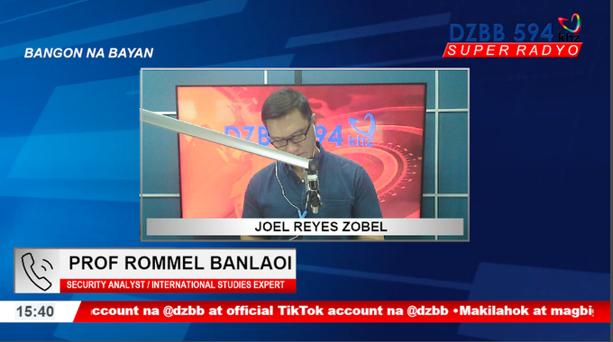 Dzbb Super Radyo On Twitter Live Sa Dzbb Prof Rommel Banlaoi