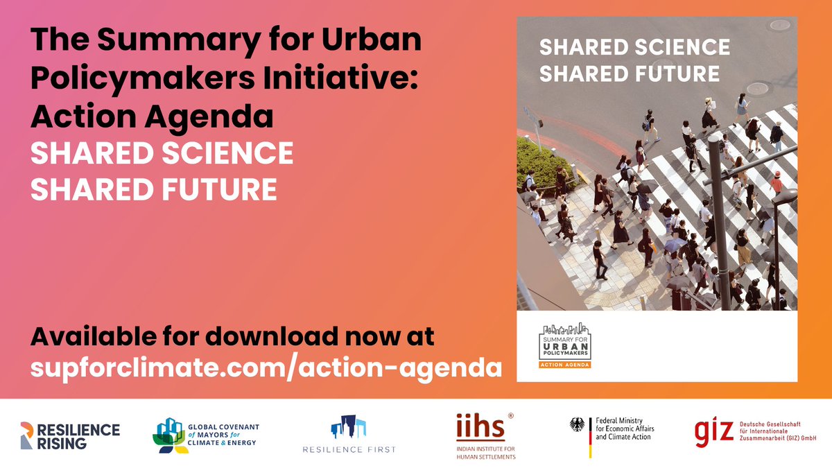 🚨Today at #COP27, the Summary for Urban Policymakers (SUP) initiative released a stand-alone solutions-driven Action Agenda, outlining key actions needed from city and business leaders to realize goals set forth by the AR6 IPCC reports.

Download it here: supforclimate.com/action-agenda/
