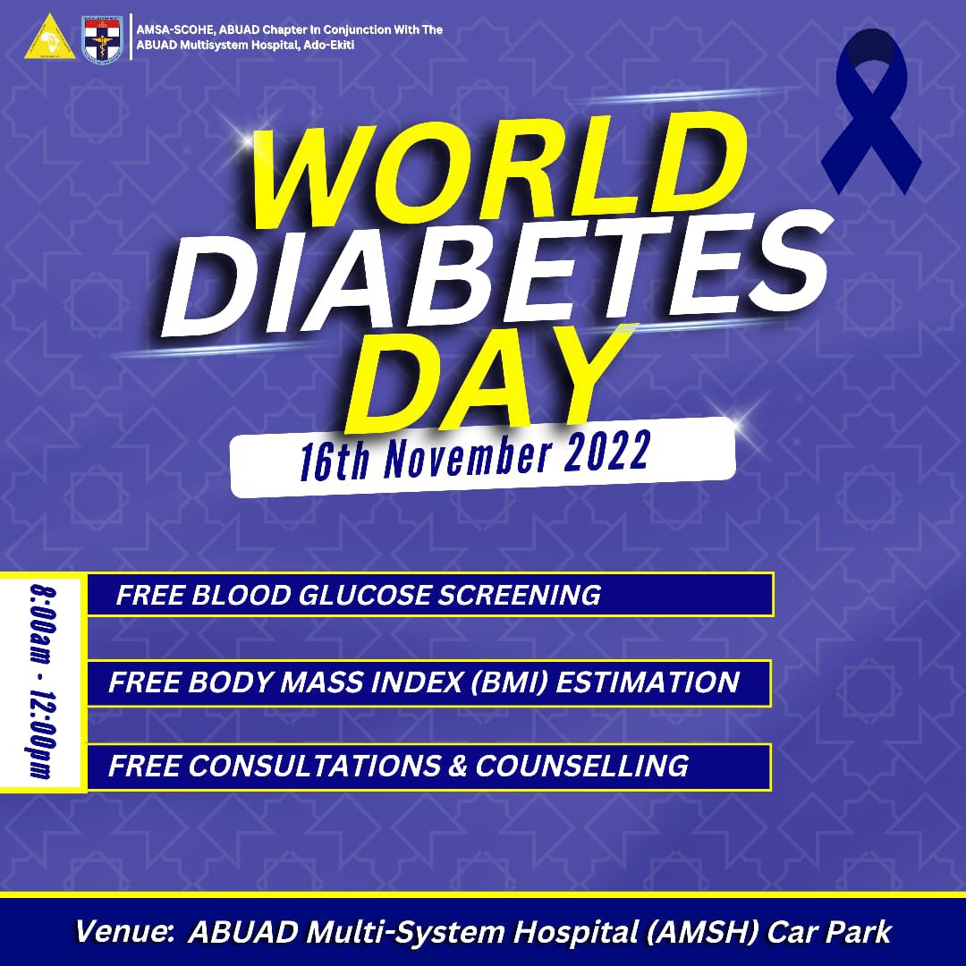 Ask_Doctorsng's tweet image. #abuad #amsh #medical #DiabetesAwarenessMonth