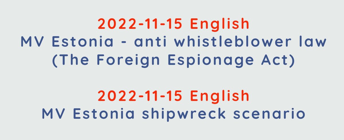 razken's tweet photo. MV Estonia
Two new Independent Factgroup reports...
https://t.co/MObZt5AHcW
#MSEstonia #EstoniaGate https://t.co/KPkP2LHwQo