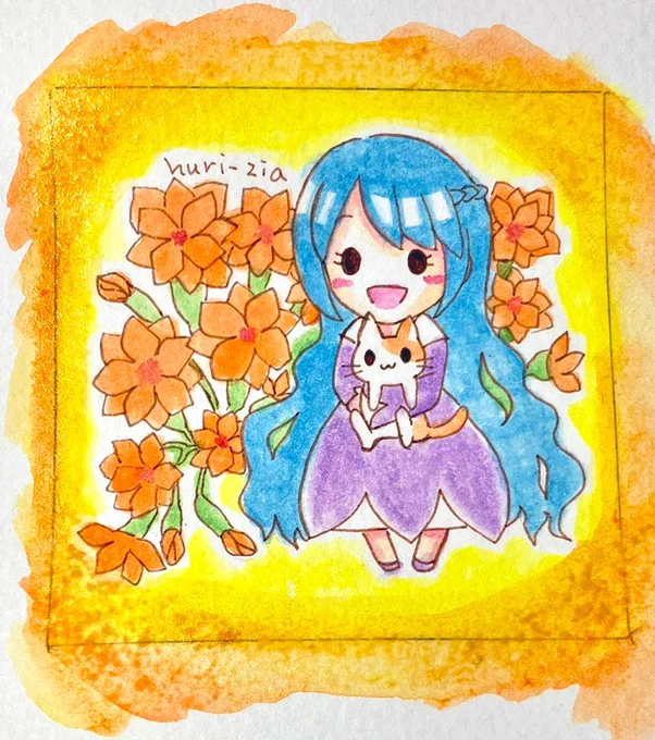 こちら2点と他にも何点か描く予定です٩(ˊᗜˋ*)و初参加なのでドキドキです。 #お花屋さんがある日々展 