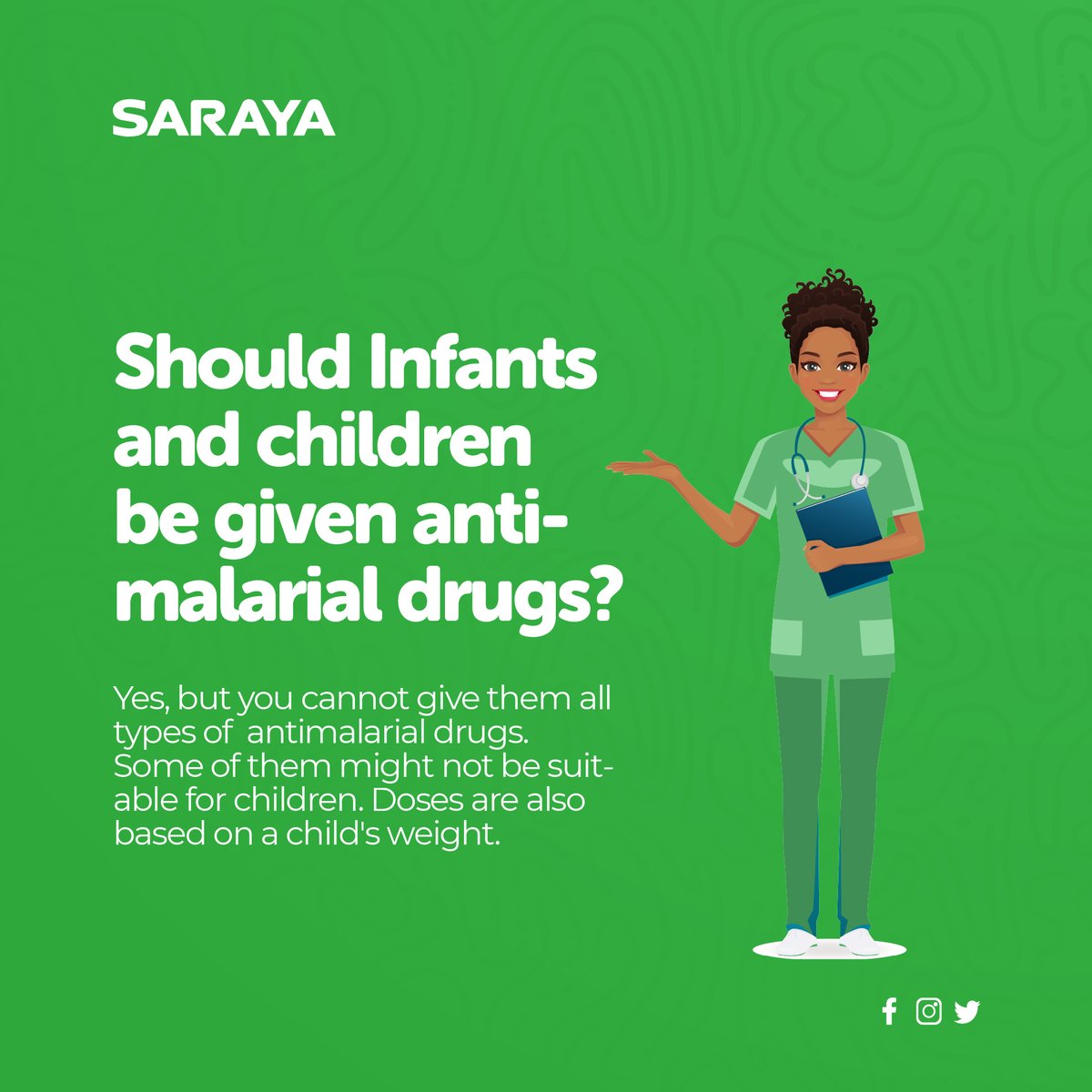 saraya_uganda's tweet photo. Before you give any type of drugs to your child, please visit medical personnel, because they know the right drugs and the right dosage to be administered.
#DoNotSelfMedicate https://t.co/shN4Q7oacb
