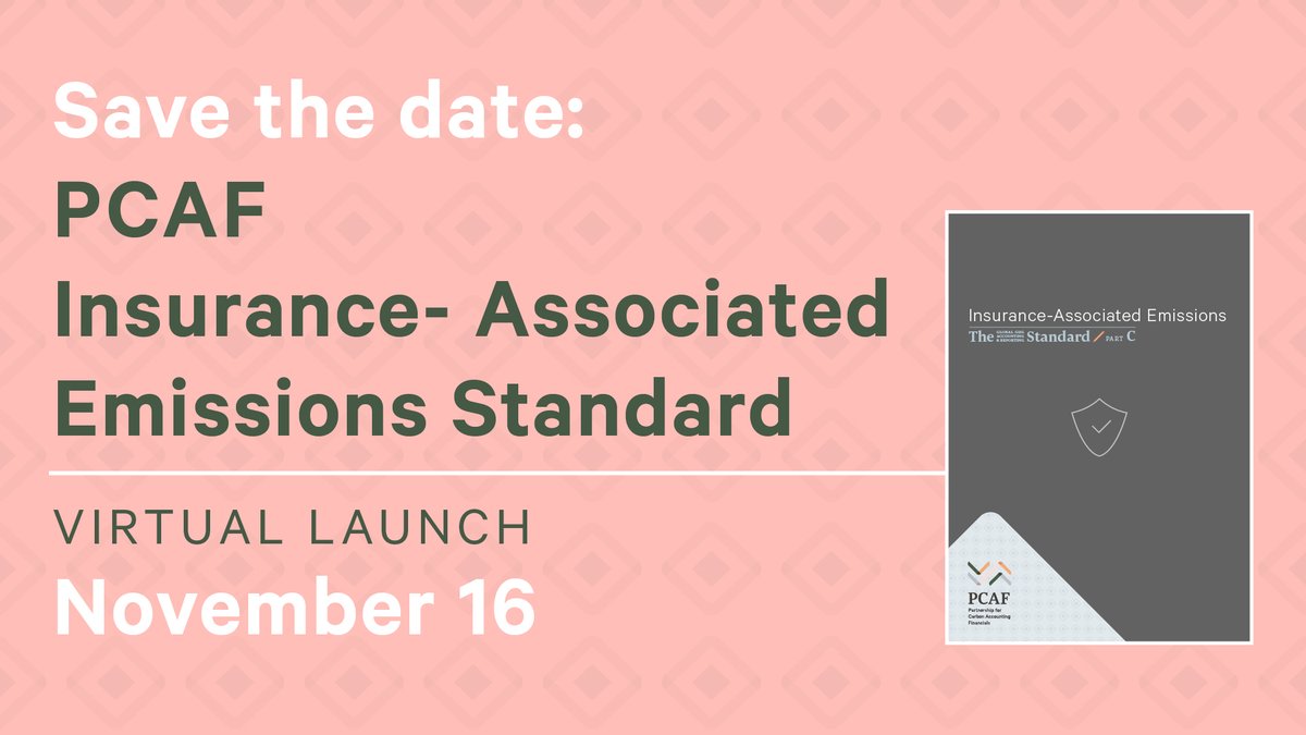 Join us today for the virtual launch of the #PCAFGlobal Insurance-Associated Emissions Standard!

Register for the 9:00 CET webinar here: lnkd.in/gEA7CMsK
Register for the 15:00 CET webinar here: lnkd.in/gtki7DzC

#sustainablefinance #GHGaccounting #insurance