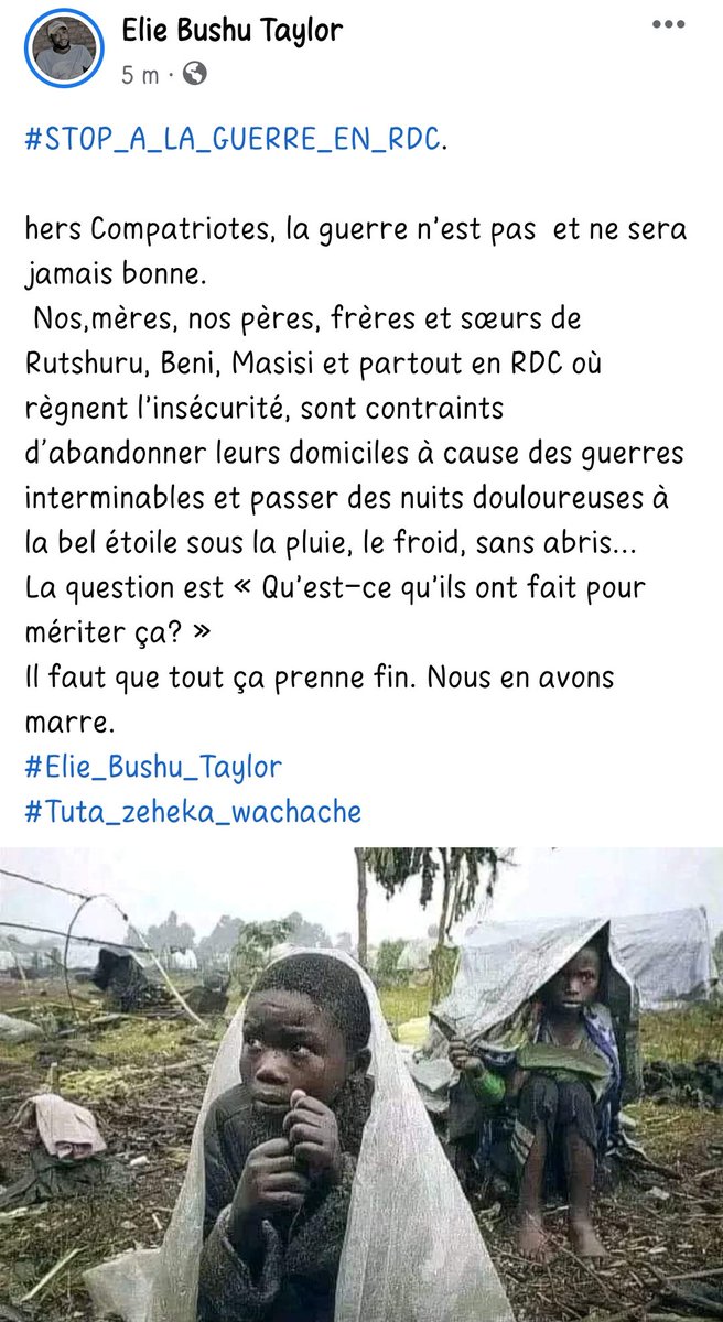 Stop à la guerre dans l'est de la RDC