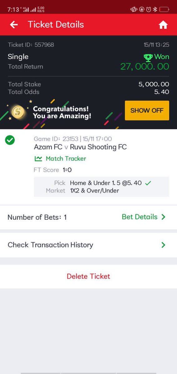 Are you interested in football betting 
  If you interested in drop ur whatsapp numberBro the game is 💯 sure