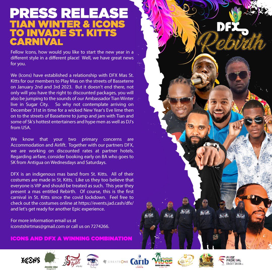 iCons we’re going to St.Kitts Carnival‼️
Register Here:

events.jad.cash/dfx/