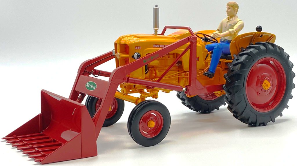 GeneseoBoyScout's tweet photo. We can't wait for the 37th Geneseo Boy Scout Annual Farm Toy Show and Auction at @GeneseoCSD on December 2nd and 3rd! The door prize is this Minneapolis-Moline 445 with New Idea loader. Browse consignment items at  https://t.co/Ff6svSXOYY See you there! #boyscouts #scoutmein https://t.co/RWwebVKRMv