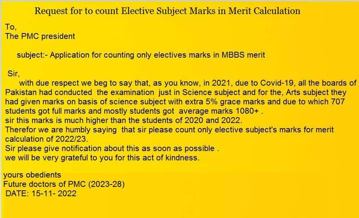 Abdur_0302's tweet photo. MDCAT students request to PMC for Elective Subject Marks.
@pmc_org https://t.co/ToZsW1WcYy