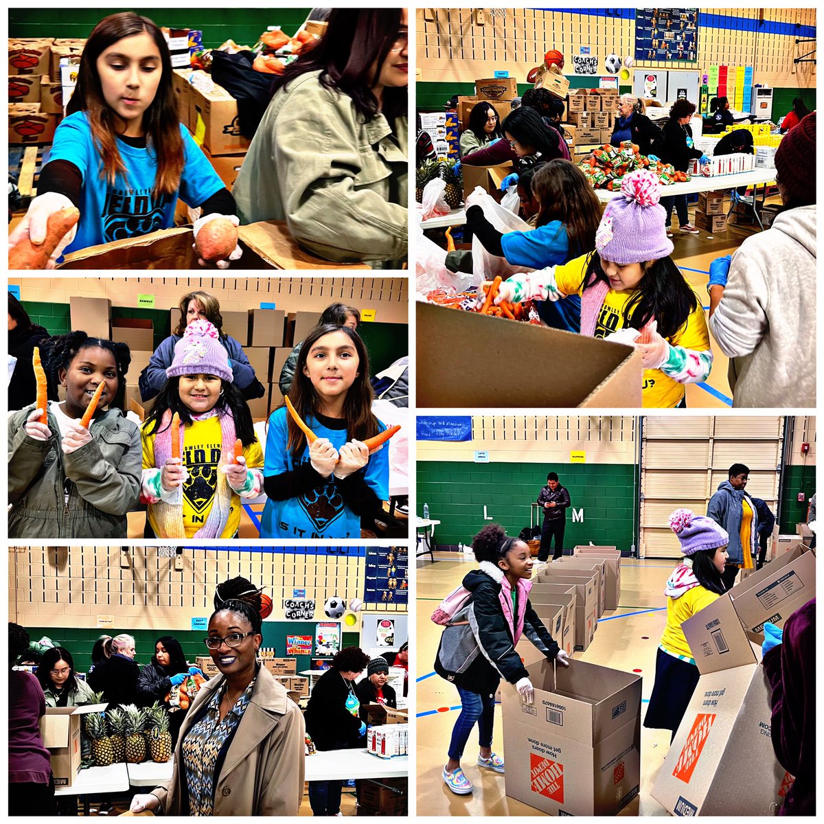 Kudos to <a href="/SHCrowleyElem/">S.H. Crowley Elementary</a> “Ladies of Distinction” for volunteering to help hand out free, fresh food by the Tarrant Area Food Bank today afterschool <a href="/JackieCardenE/">Jackie Carden Elem</a> The girls had a good time and most of all, felt good about helping give food to those in need.❤️#CrowleyPrideUnified