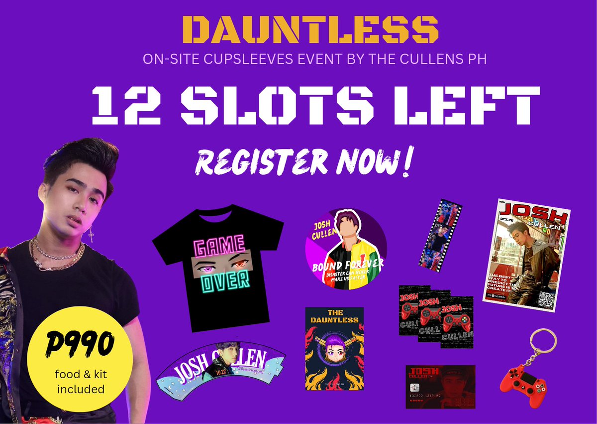TheCullensPH's tweet photo. 12 SLOTS LEFT! You still have a chance to get these 🔥 items!
Register here!
https://t.co/ExagrPwAdG
#JCSDauntlessSince93
#SB19_JOSH
#STANWORLD #SWBlackFriday
#NETIZENSREPORT #JustinDeDios for Asian Celebrity of the Year #ACOTY2022 @thenreport
I vote SB19 for #TAGAWARDSCHICAGO https://t.co/EW9J8XHLov