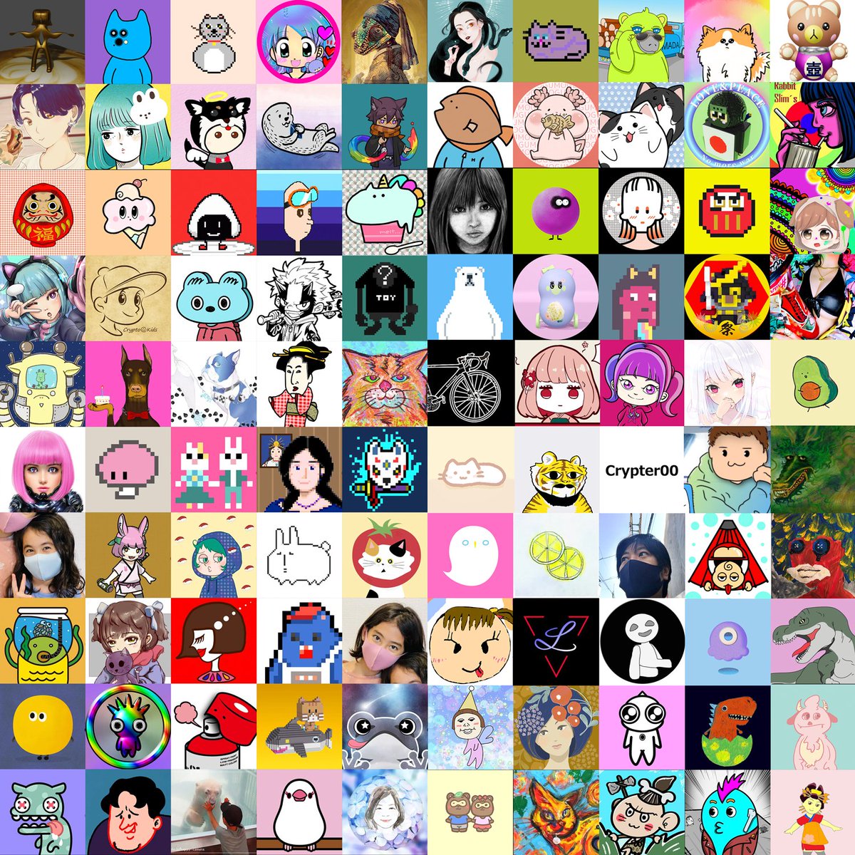 1/
NFTが話題となり始めた昨年末からNFTアーティストを応援📢することで業界を盛り上げたいという一心でスタートした

「ほめ・ちぎるが褒めちぎる企画」

ついに1⃣0⃣0⃣人褒めちぎり達成っス🌈！
オイラも褒めてほしいっス！笑