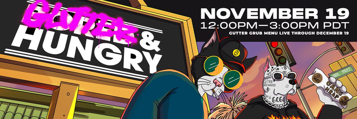 Gutter_Gang_LA's tweet photo. Who’s going to “Gutter &amp; Hungry” this coming Saturday in Long Beach, CA? If you’re going comment below 👇 @GutterCatGang Gang Gang https://t.co/9XVUpp1S4j
