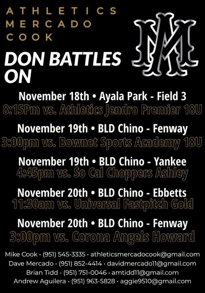 grace lopez on Twitter "Last weekend for fall recruiting. Schedule for