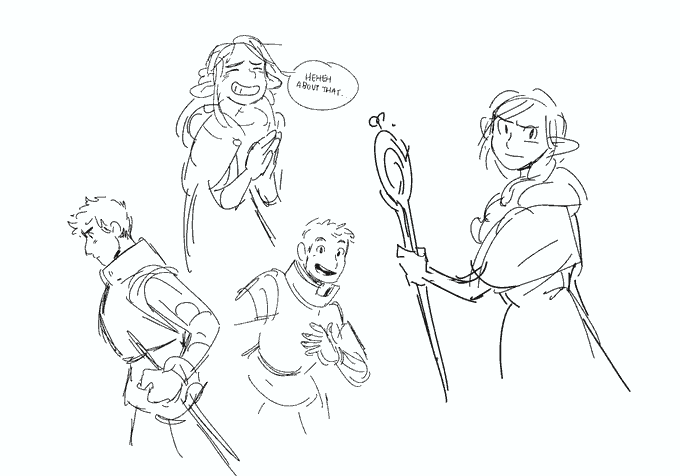 its been soo long since i've drawn for myself, but i recently read dungeon meshi and it was so inspiring 