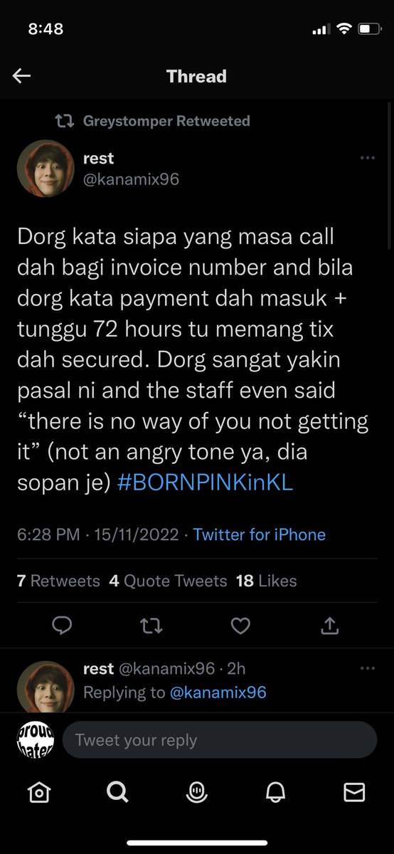 jenn1elvr's tweet photo. @wholesmurfff this the same case like me yest called golive n they asked to wait for 72 hrs for the tickets.. https://t.co/oAgbaVFUvs