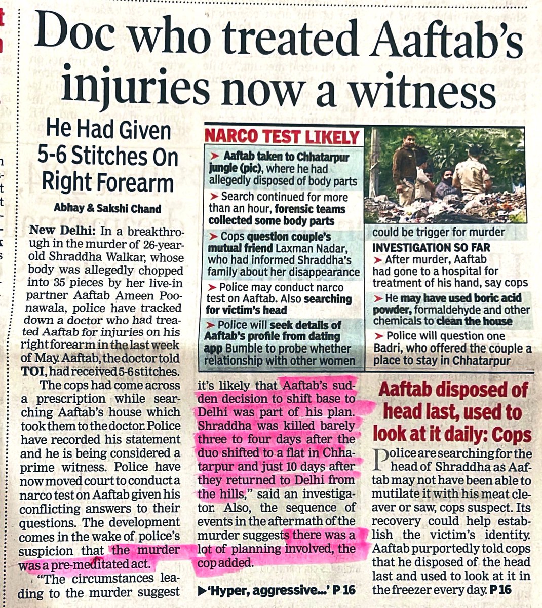 The #Shraddha murder was a pre-mediated act  and a lot of planning was involved by #Aaftab