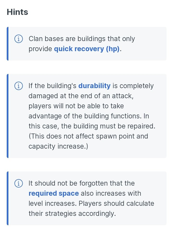 Azraiel1201's tweet photo. Clan Base are buildings that protect clan members and expand clan capacity 🏕
For more info please visit this website ⬇️
https://t.co/fzi84dUAvo
#ClanBase #ShaarDefense
#MetaRPG #ShaarMining
Or you may refer to the pictures below ⬇️ https://t.co/CD6pFaPijm