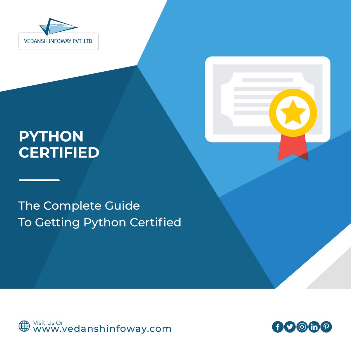 VedanshInfoway's tweet image. 𝗧𝗵𝗲 𝗖𝗼𝗺𝗽𝗹𝗲𝘁𝗲 𝗚𝘂𝗶𝗱𝗲 𝗧𝗼 𝗚𝗲𝘁𝘁𝗶𝗻𝗴 𝗣𝘆𝘁𝗵𝗼𝗻 𝗖𝗲𝗿𝘁𝗶𝗳𝗶𝗲𝗱
📞 Call Now @ 8866037200
💻 Also Read @ tinyurl.com/bdez2cs2
#PythonCertificationCourse #PythonTrainingInRajkot #PythonProgrammingLanguageTraining #DigitalMarketing #VedanshInfoway #Rajkot