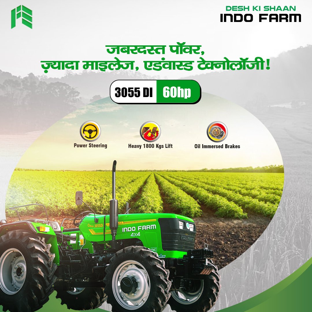 IndofarmTractor's tweet photo. The #IndoFarm 3055 DI #tractor is here to serve with its solid built and spectacular performance.

Reach out to us today for tractor enquiry or to join our dealer network Call: +917832925001 | Visit: https://t.co/MPQ9onaZxQ

#ThankYouKisaan #IndiaKaIndoFarm #IndoFarmTractors https://t.co/iMWNTQ9KI0