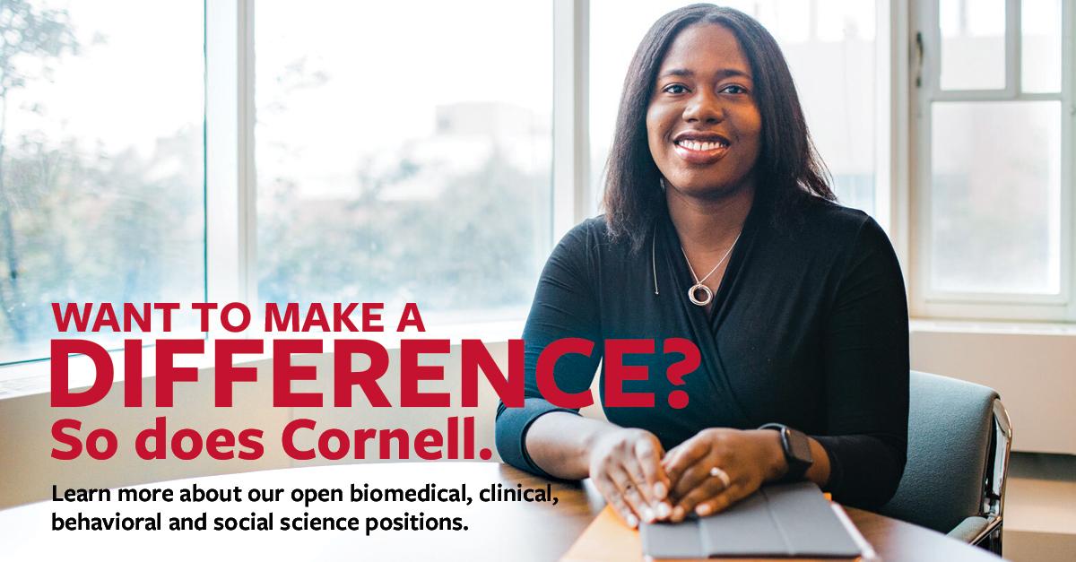 Cornell FIRST Program (@cornellfirst) on Twitter photo Check out current openings in <a href="/CornellMBG/">Cornell MBG</a> <a href="/CornellNutri/">Nutritional Sciences at Cornell</a> <a href="/Cornell_CBE/">Cornell CBE</a> <a href="/CornellBME/">Cornell BME</a> <a href="/cornellvet/">Cornell University College of Veterinary Medicine</a> #BlackinSTEM #BlackandSTEM #BlackinGenetics #NativeinSTEM <a href="/LatinxinSTEM/">Latinx in STEM</a> <a href="/ABRCMS/">ABRCMS</a> @SACNA <a href="/DiversifyMicro/">DiversifyMicro</a> <a href="/BlackinCMDBio/">BlackinCMDBio</a> <a href="/BlackInImmuno/">BlackInImmuno</a>
nihfirst.cornell.edu/employment-opp… Check out current openings in <a href="/CornellMBG/">Cornell MBG</a> <a href="/CornellNutri/">Nutritional Sciences at Cornell</a> <a href="/Cornell_CBE/">Cornell CBE</a> <a href="/CornellBME/">Cornell BME</a> <a href="/cornellvet/">Cornell University College of Veterinary Medicine</a> #BlackinSTEM #BlackandSTEM #BlackinGenetics #NativeinSTEM <a href="/LatinxinSTEM/">Latinx in STEM</a> <a href="/ABRCMS/">ABRCMS</a> @SACNA <a href="/DiversifyMicro/">DiversifyMicro</a> <a href="/BlackinCMDBio/">BlackinCMDBio</a> <a href="/BlackInImmuno/">BlackInImmuno</a>
nihfirst.cornell.edu/employment-opp…