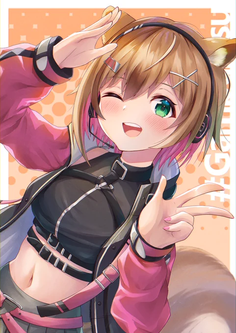 # 8 アユンダ・リス#GambaRisu #ホロライブ五十音順に描いたらワトソン・アメリアの時には画力上がってる説 
